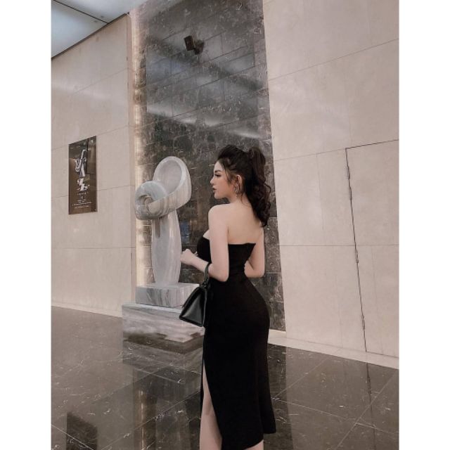 ĐẦM BODY CÚP NGỰC XẺ ĐÙI NHÚN EO