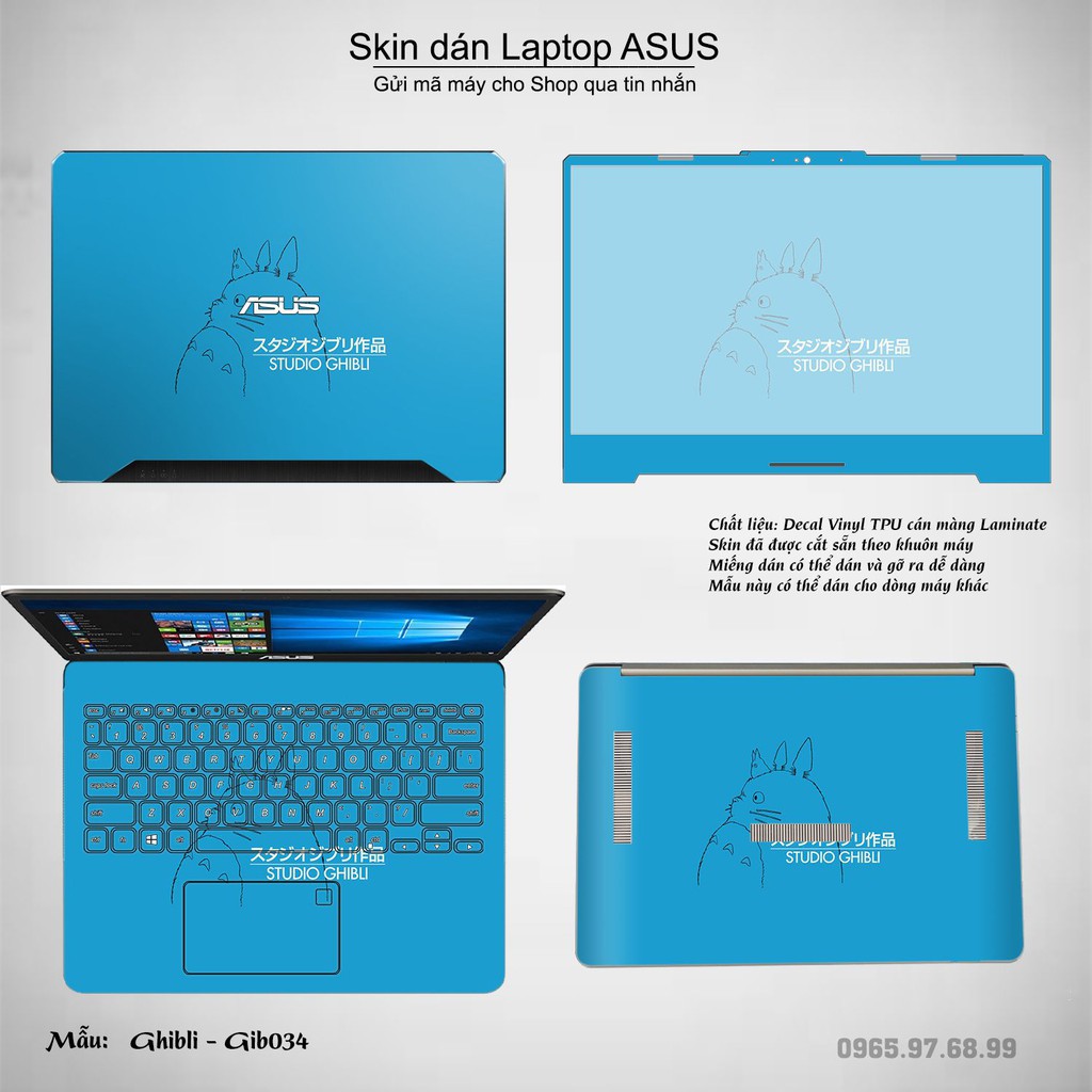 Skin dán Laptop Asus in hình Ghibli movies (inbox mã máy cho Shop)