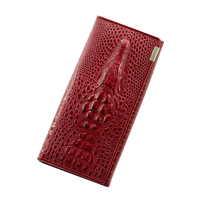 TexCoSHOP - Ví cầm tay da cá sấu 18.5cm - 8404 [Hàng Cao Cấp]