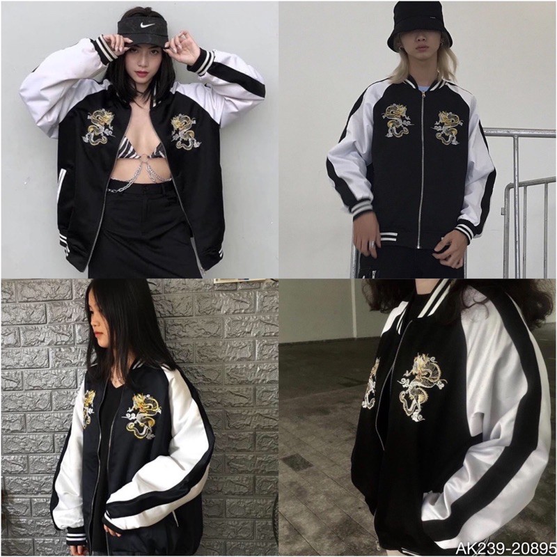 🔥𝐆𝐈𝐀́ 𝐒𝐈̉🔥 239 Áo Khoác Bomber Rồng Siêu Hottrend Hàng Unisex | BigBuy360 - bigbuy360.vn