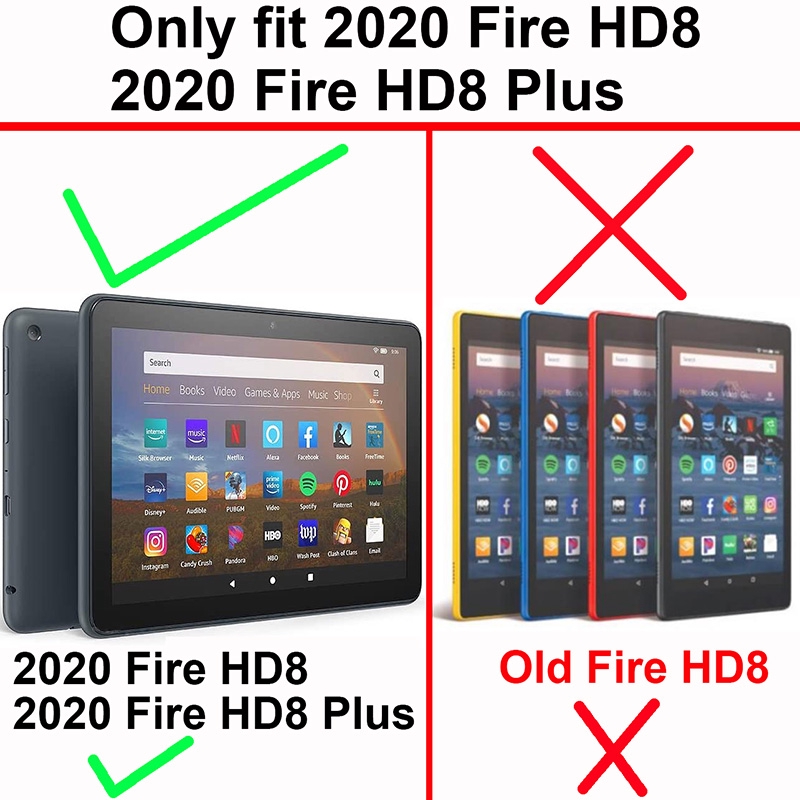 Ốp bảo vệ cho 2020 Amazon Fire HD8 HD 8 Plus