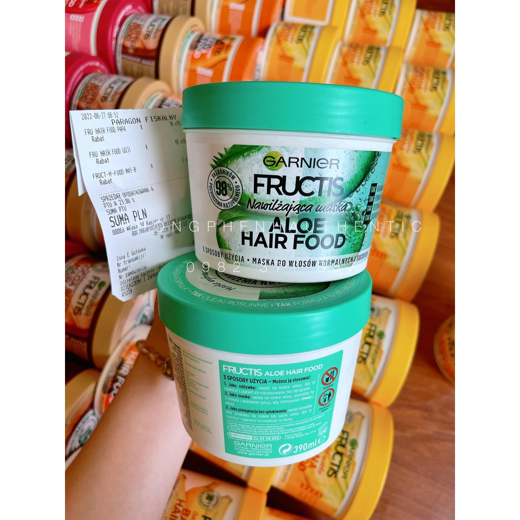 Kem ủ tóc đa công dụng Garnier Fructics Hair Food 390ml - Phồng Phềnh Authentic