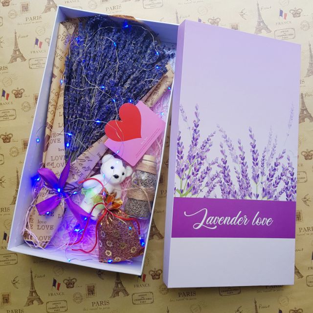 Hộp quà tặng hoa Lavender Pháp