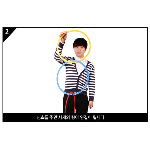 Đồ chơi dụng cụ ảo thuật sân khấu cổ điển, cao cấp đến từ Hàn Quốc : 3 Colors Linking Ring