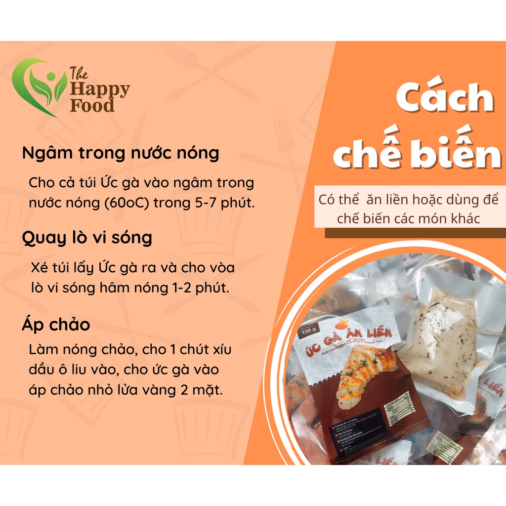 150g Ức gà ăn liền sốt Teriyaki The Happy Food VN