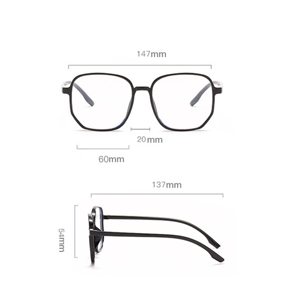 ALLGOODS Wild Flat Glasses Transparent PC Unisex Glasses Women Big Frame Anti-blue Light Men Square Polygon Fashion Accessories