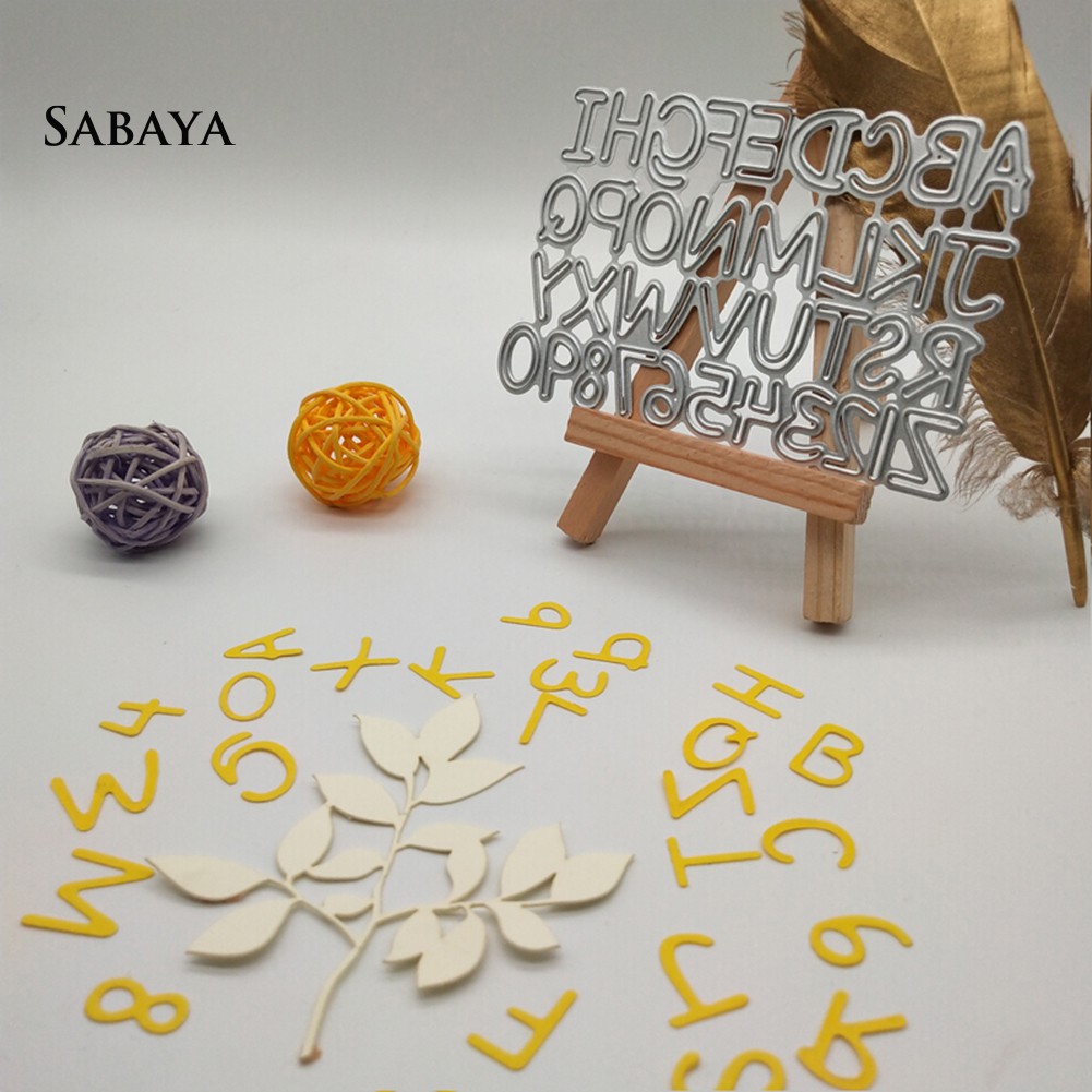 Khuôn Cắt Giấy Làm Từ Kim Loại Hình Chữ Cái Trang Trí Scrapbook