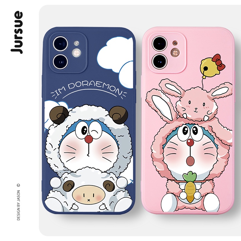 Ốp Điện Thoại Jursue Hoạt Hình Cặp Đôi Dễ Thương Đẹp Ngộ Nghĩnh Cho Iphone 14 13 12 11 Pro Max Se 2020 X Xr Xs 8 7 Ip 6S 6 Plus Kute Xyh602