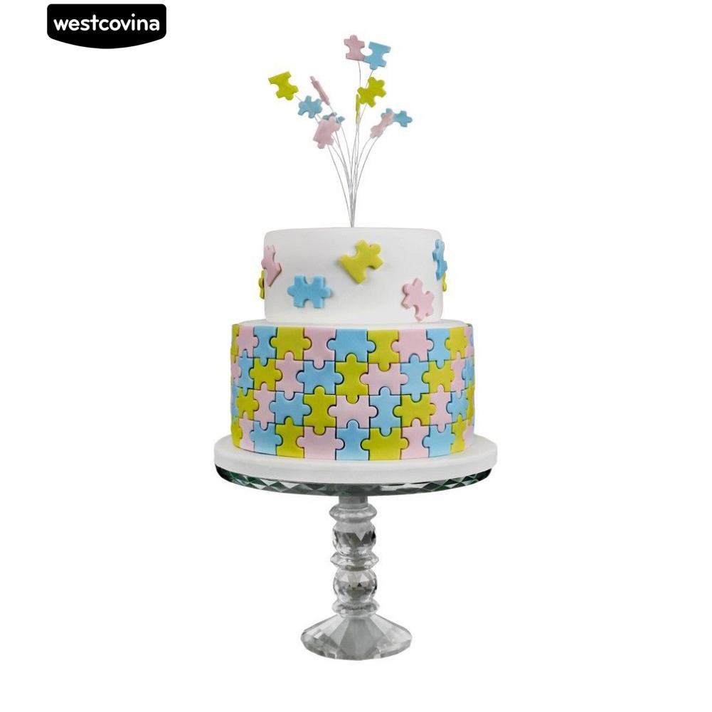 3 khuôn tự cắt tạo hình khối lắp ghép trang trí bánh