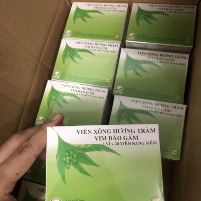 Viên xông hương  tràm  Báo Gấm hộp 2vỉ x20 viên