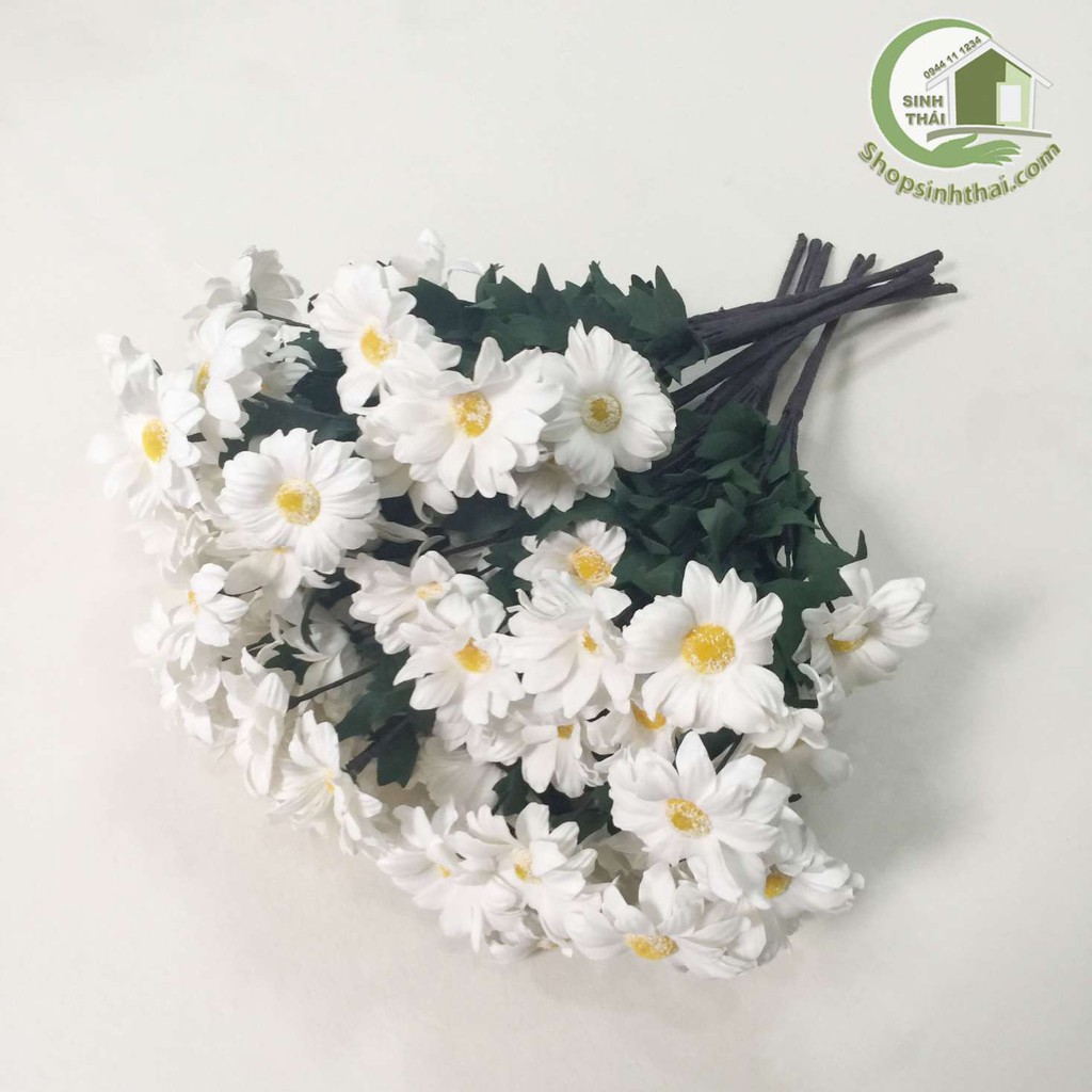 Hoa cúc họa mi màu trắng - hoa giả cao cấp