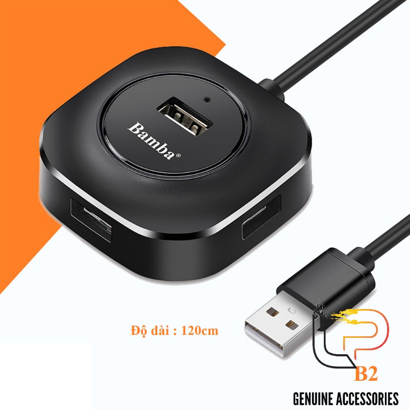 Bộ chia 4 cổng USB 2.0 BAMBA B2 - Hub 4 port USB 2.0 BAMBA B2