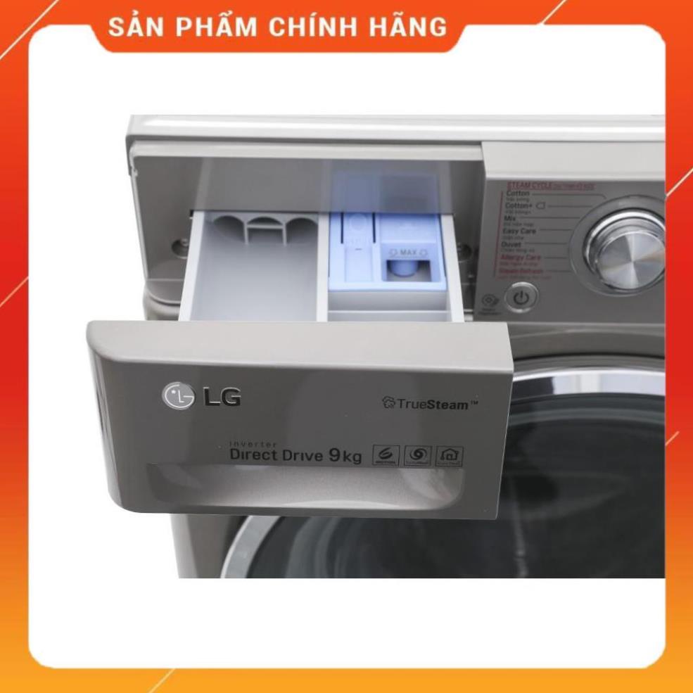 [ VẬN CHUYỂN MIỄN PHÍ KHU VỰC HÀ NỘI ] Máy giặt LG lồng ngang 9kg màu xám FC1409S2E, Hàng chính hãng - BH 24 tháng BM