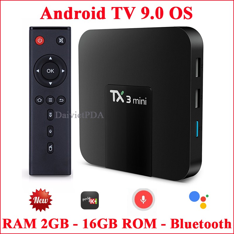Android Tivi Box TX3 mini - Android TV OS 9.0 , Bluetooth