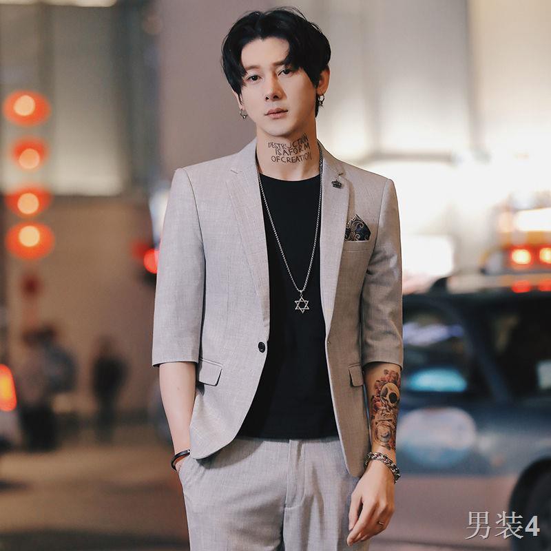 THING THUNG PHING CÔNG TY TNHH MÙA ĐỎ SUM SUS TRAD THỜI TRANG Casual Solid Color Suit Men Slim Guys Handsome Smallx