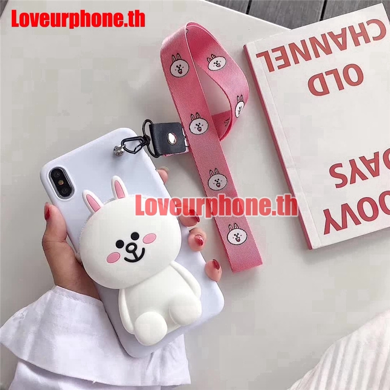 Ốp điện thoại hình hoạt hình 3D có dây cho Samsung Galaxy A51 A71 A81 A91 A01 A11 A21 Note 10 Lite S10 Lite