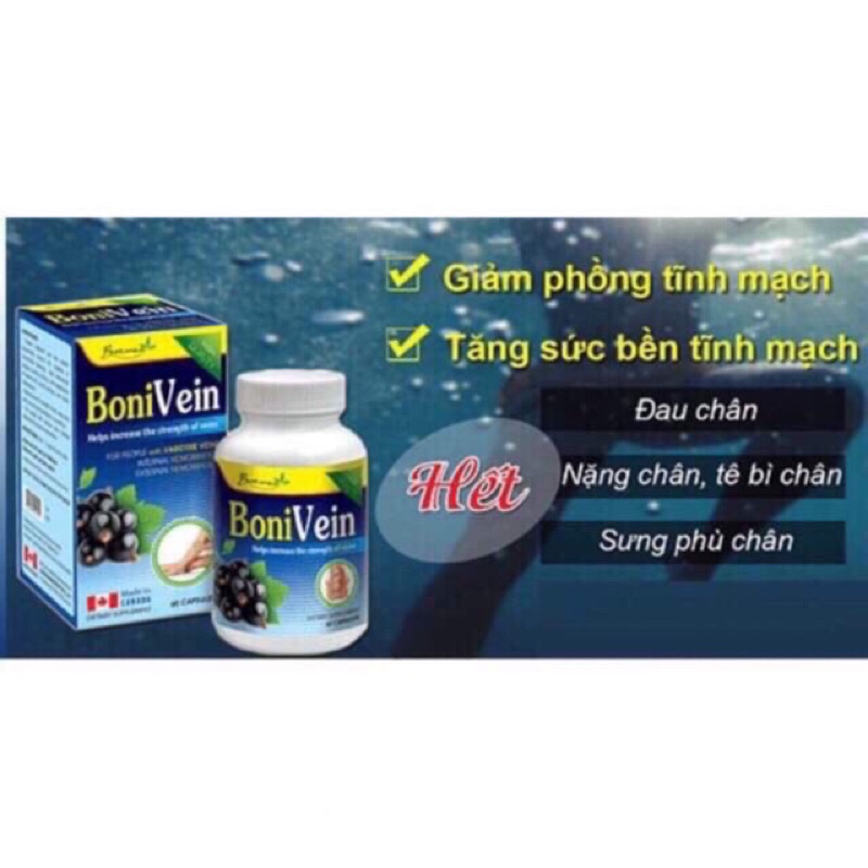 Bonivein Giúp phòng ngừa bệnh trĩ,giảm các triệu chứng của bệnh trĩ,Giúp tăng sức bền của tĩnh mạch,tê bì chân boni vein
