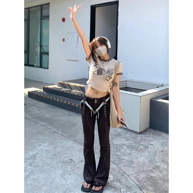 Áo croptop nữ tay ngắn cột dây Bạch Lộc