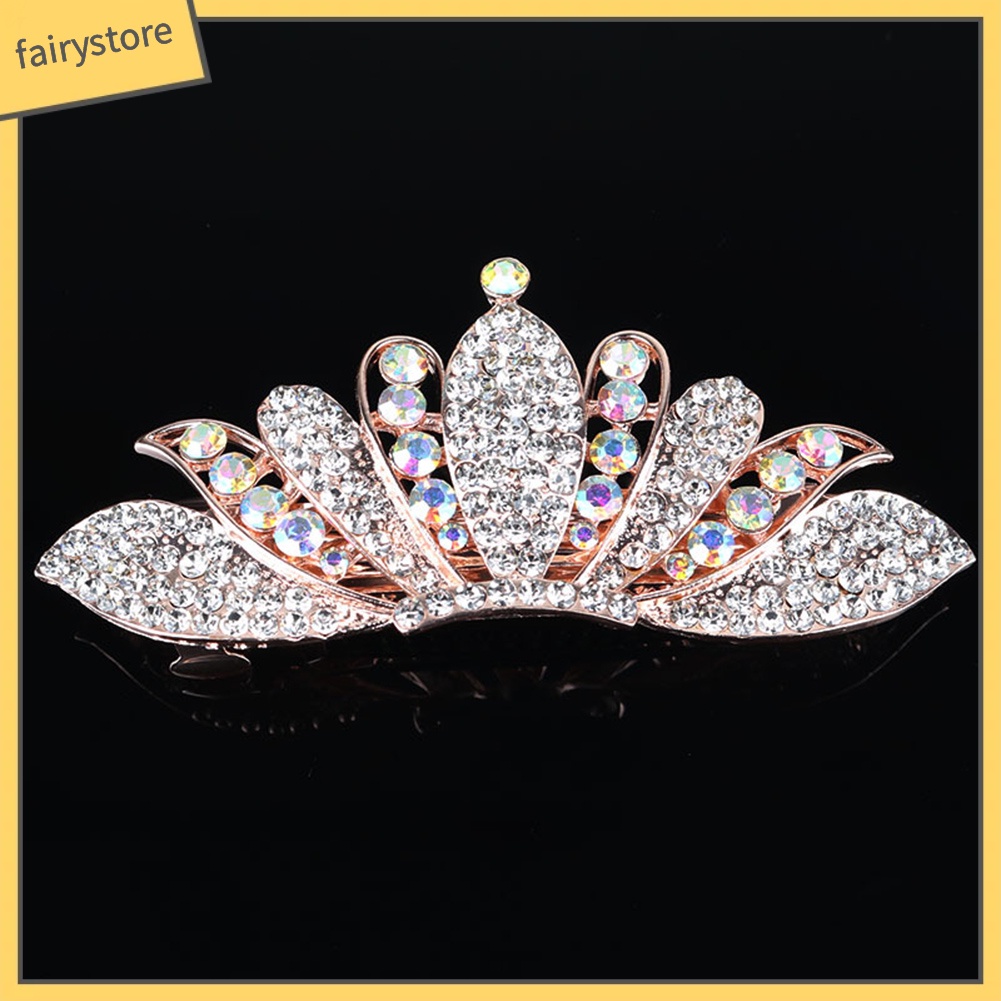 Kẹp Tóc Hình Vương Miện Đính Đá Thời Trang Cho Nữ