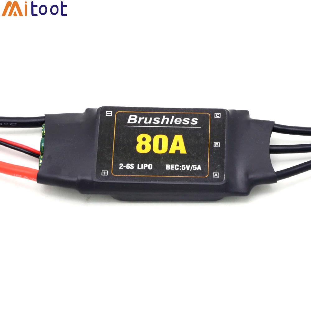 Bộ Điều Khiển Tốc Độ Không Chổi Than 80A ESC 2-6S Với 5V 5A UBEC Cho Máy Bay Trực Thăng Điều Khiển Từ Xa