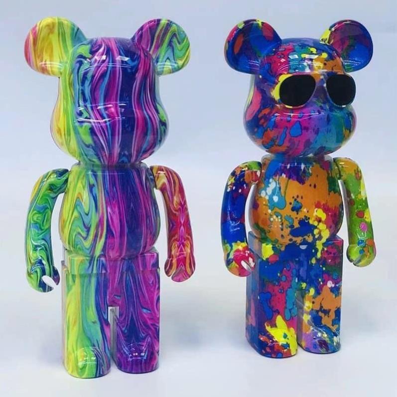 Loa Bluetooth B5 Plus Gấu Bearbrick Cao Cấp Thế Hệ Mới - Âm Thanh Stereo To Trầm Âm - Loai Để Bàn Decor LỖI 1 ĐỔI 1