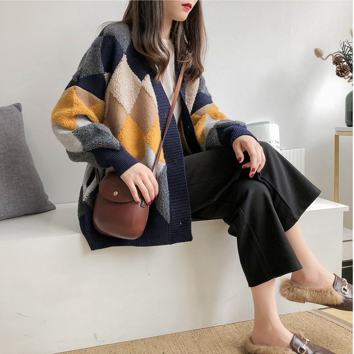 Áo cardigan len chám Anvalo áo cardigan nữ phong cách Hàn Quốc ACC19 | BigBuy360 - bigbuy360.vn