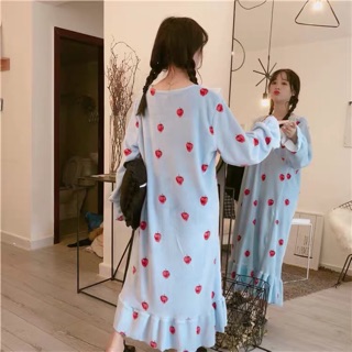 Váy ngủ mùa đông dâu tây [ ORDER TAOBAO ]