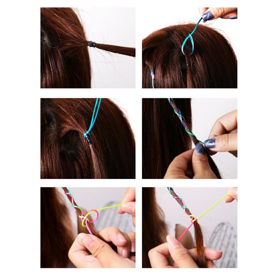 Phụ Kiện Tóc SOLANO Set 5 Dây Tết Tóc Hàn Quốc Hair Wrap Bohemian Nhiều Màu Xinh Xắn Cho Nữ FAH-001231