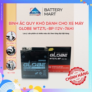 Bình Ắc Quy Khô GLOBE WTZ7L-BP- Dành cho Spacy, Dylan, 150, SH125 150 Ý