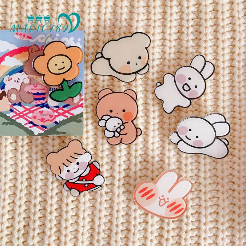 Trâm Cài Áo Hình Gấu Thỏ Hoạt Hình Đáng Yêu Dành Cho Bé