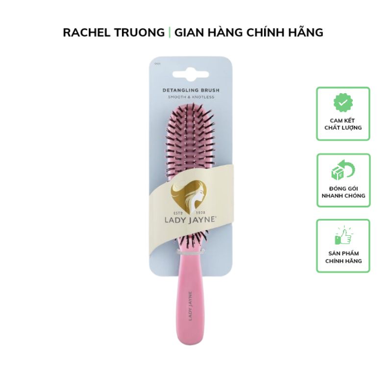 Lược gỡ rối tóc Lady Jayne Detangling Brush Large nhỏ gọn, tiện lợi