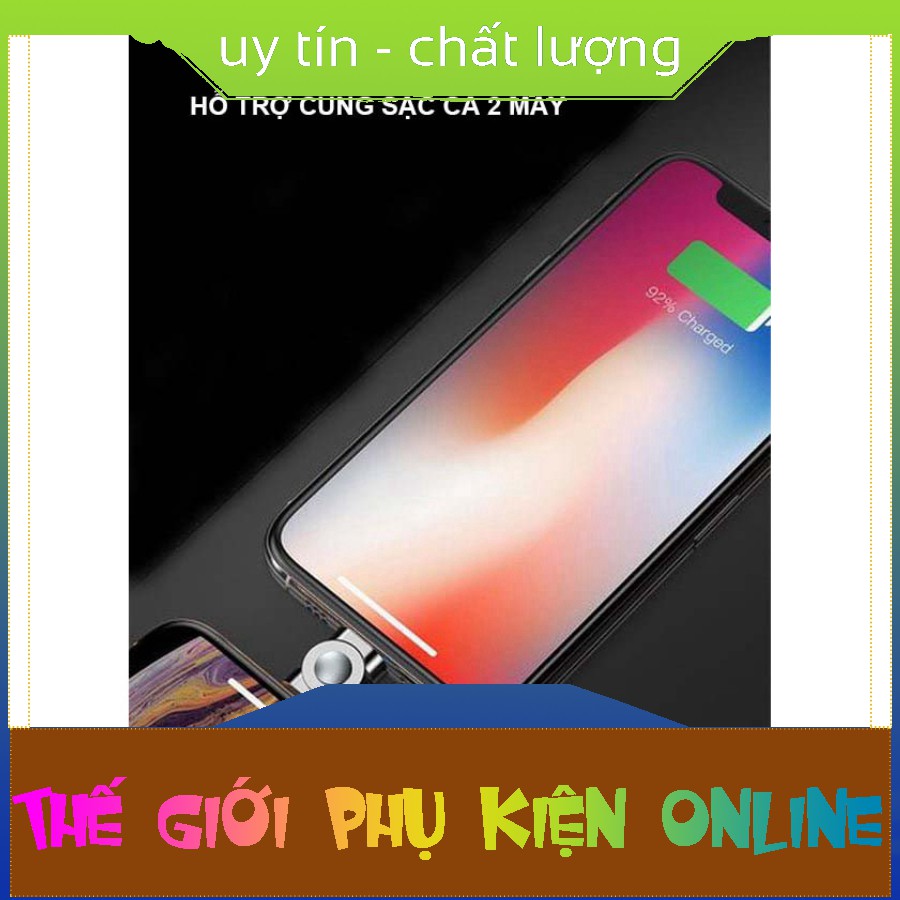 [CHUẨN HÀNG AUTH] [ SIÊU PHẨM ] SẠC NAM CHÂM THÔNG MINH 180º - CHỐNG VƯỚNG TAY XOAY 180º - 3 ĐẦU SẠC IPHONE/ANDROID/TYPE