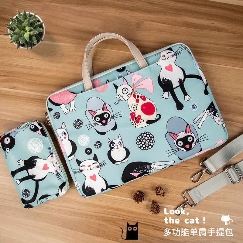 Túi Đựng Laptop 15.6 Inch Cho Iphone Dell 12 Cute Cat 13 14