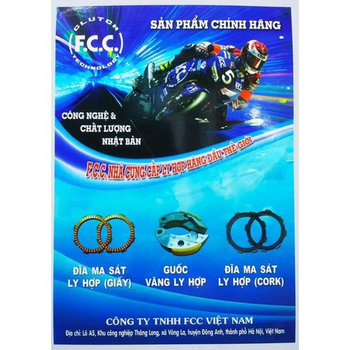 BỐ BA CÀNG, BÚA CÔN FCC HONDA AIRBLADE 125, NVX, PCX, SH MODE, LEAD 125