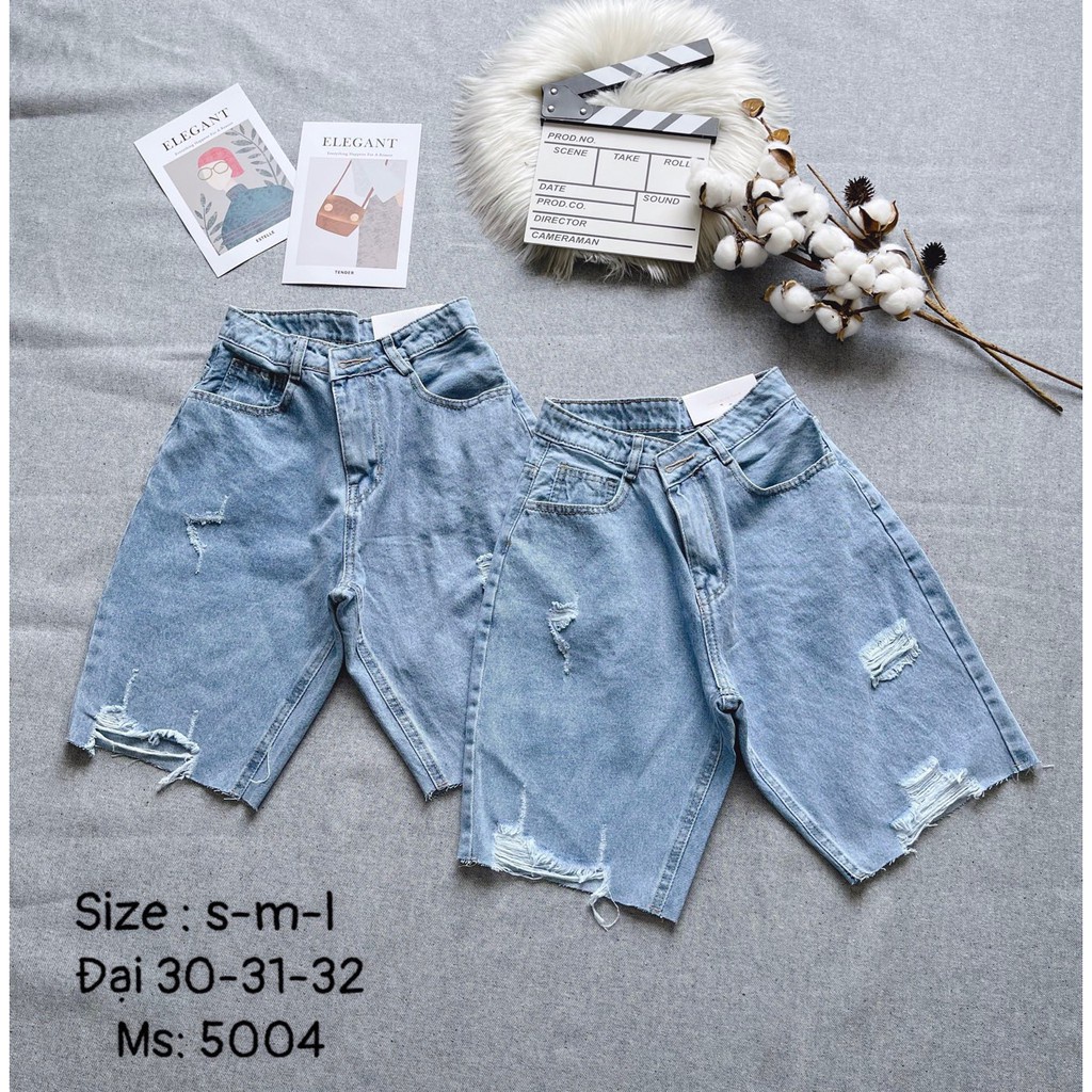 Quần Ngố Jeans Rách Size Đại 30-32 - Quần Short Nữ Cao Cấp