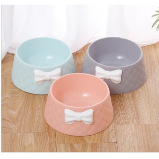 bát ăn đơn cho chó mèo hình nơ