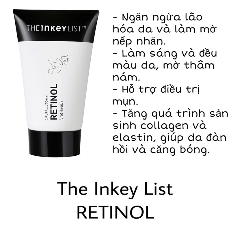 [CÓ SĂN] Nia, HA, Retinol The Inkey list, hàng chính hãng, có bill