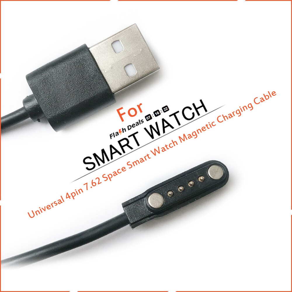 Dây cáp sạc VIRWIR nam châm 2.84mm 4mm dạng cốc hút 2 chấu USB thích hợp cho đồng hồ thông minh