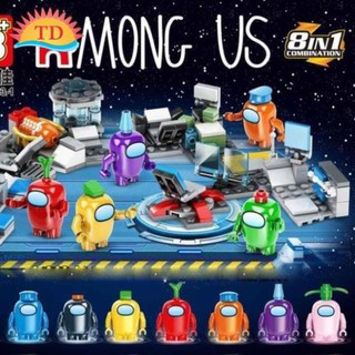 8 mẩu xếp hình Among Us mini xếp hình lắp ráp cho bé mẫu mới nhất LB+