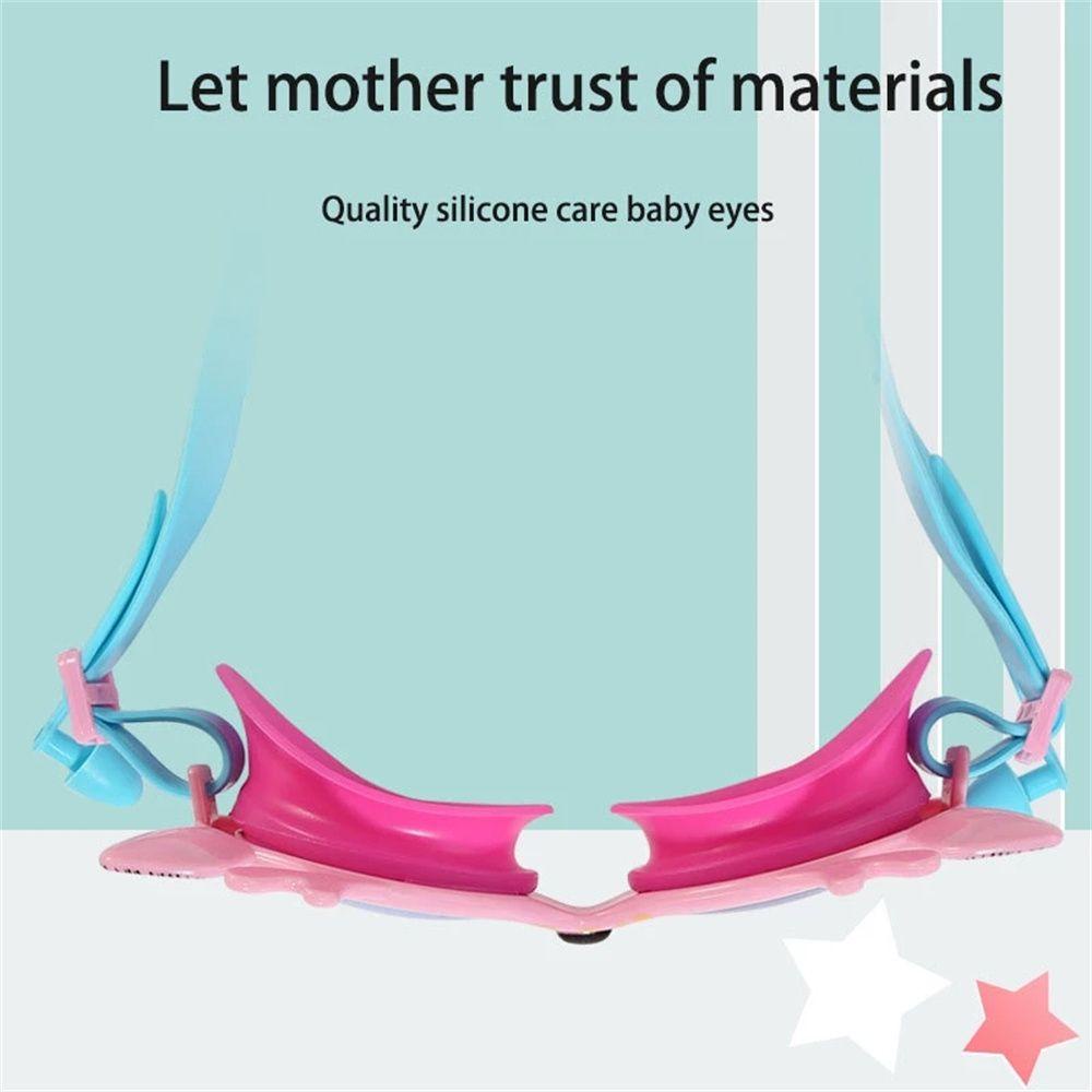 Kính Bơi Gắn Nút Bịt Tai Chống Sương Mù Họa Tiết Hoạt Hình Dễ Thương Có Thể