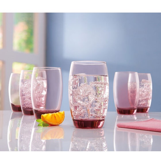 Bộ cốc  thủy tinh Luminarc Salto màu hồng 6 chi tiết 350ml - J5385 | Hàng chính hãng