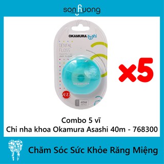 Combo 5 gói chỉ nha khoa Okamura Asashi 40m - 768303