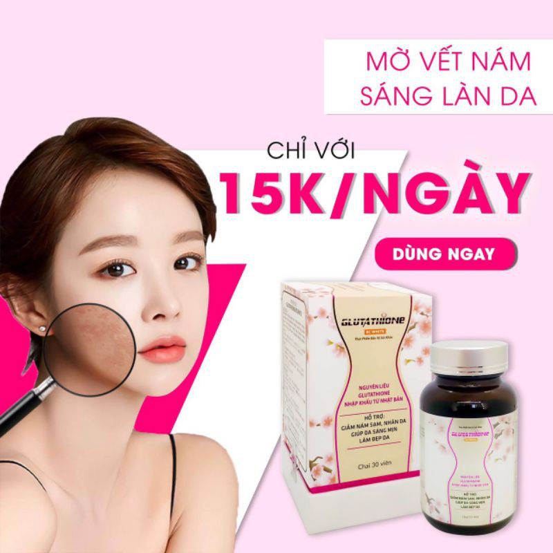 Viên uống mờ nám sáng da Glutathione BC White 30 viên giá rẻ vô địch
