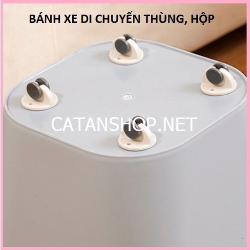 Bộ 4 bánh xe di chuyển đồ đa năng, bánh xe mini tiện dụng gắn đồ vật giúp di chuyển kệ, hộp dễ dàng