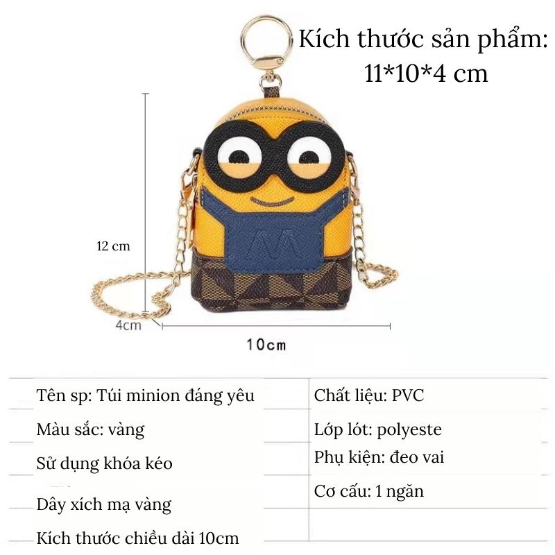 Túi đeo chéo minion chất da siêu mềm