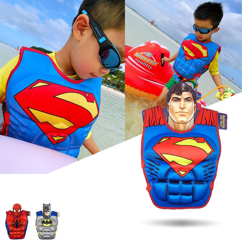 Bọt Trẻ Em Nổi Áo Tắm Phim Hoạt Hình Cơ Bắp Tạo Kiểu 3-6Tuổi Bé Chơi Bơi Thiết Bị Người Nhện Spider Man Lãng Mạn Superman Nổi Đồ Bơi Thiết Bị