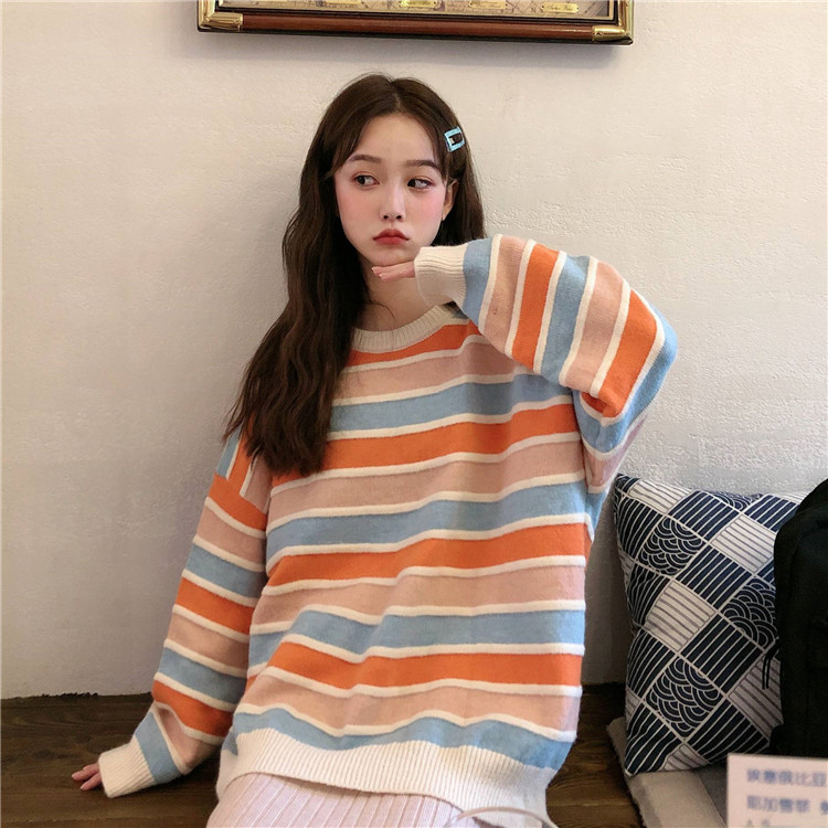 Áo Sweater Phong Cách Retro Hong Kong Xinh Xắn Cho Nữ | BigBuy360 - bigbuy360.vn