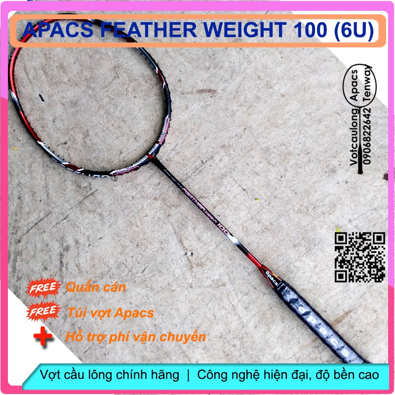 Vợt cầu lông Apacs Feather Weight 100 - 6U - siêu nhẹ tựa lông hồng