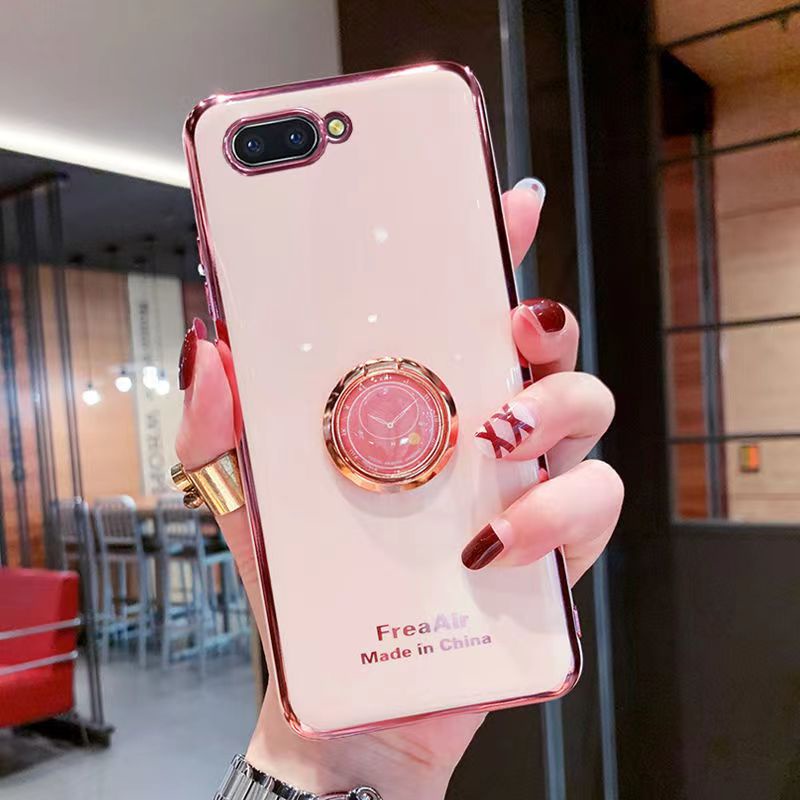 Ốp Điện Thoại Mềm Có Vòng Đỡ Cho OPPO A5 A3S A12E A15 A15S A7 A5S A12 A59 A79 F5 A31 2020 A83 A92 A52 A9 2020 A5 2020 A55 4G