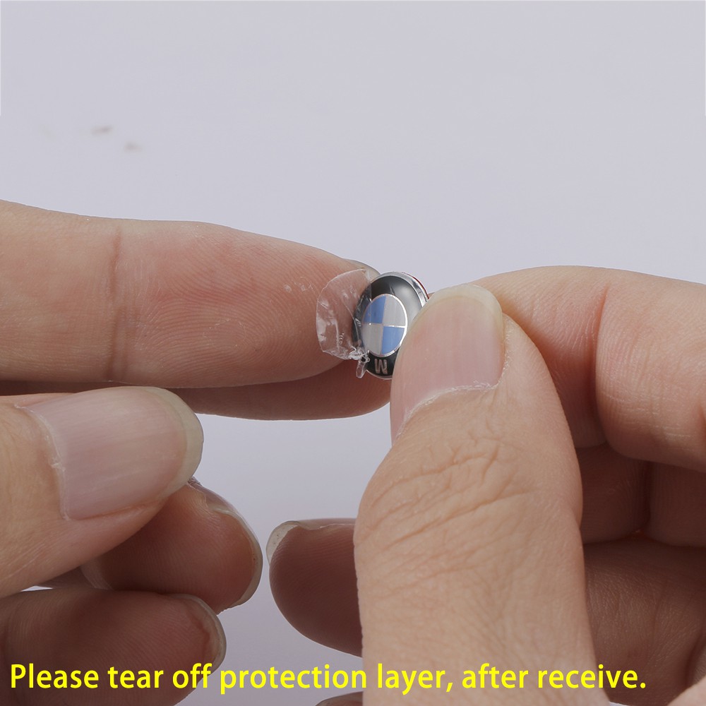 Miếng dán họa tiết logo 11mm gắn chìa khóa điều khiển từ xa cho ô tô BMW 3 5 7 dòng 318i 325i 525i 530i 735i 735i M3 M5